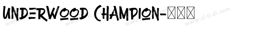 Underwood Champion字体转换